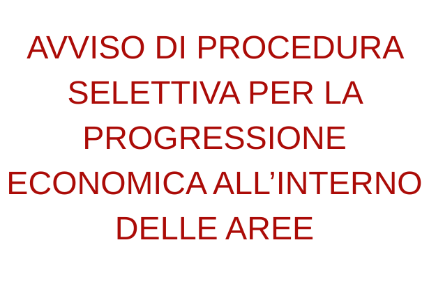 Avviso progressione all'interno delle aree