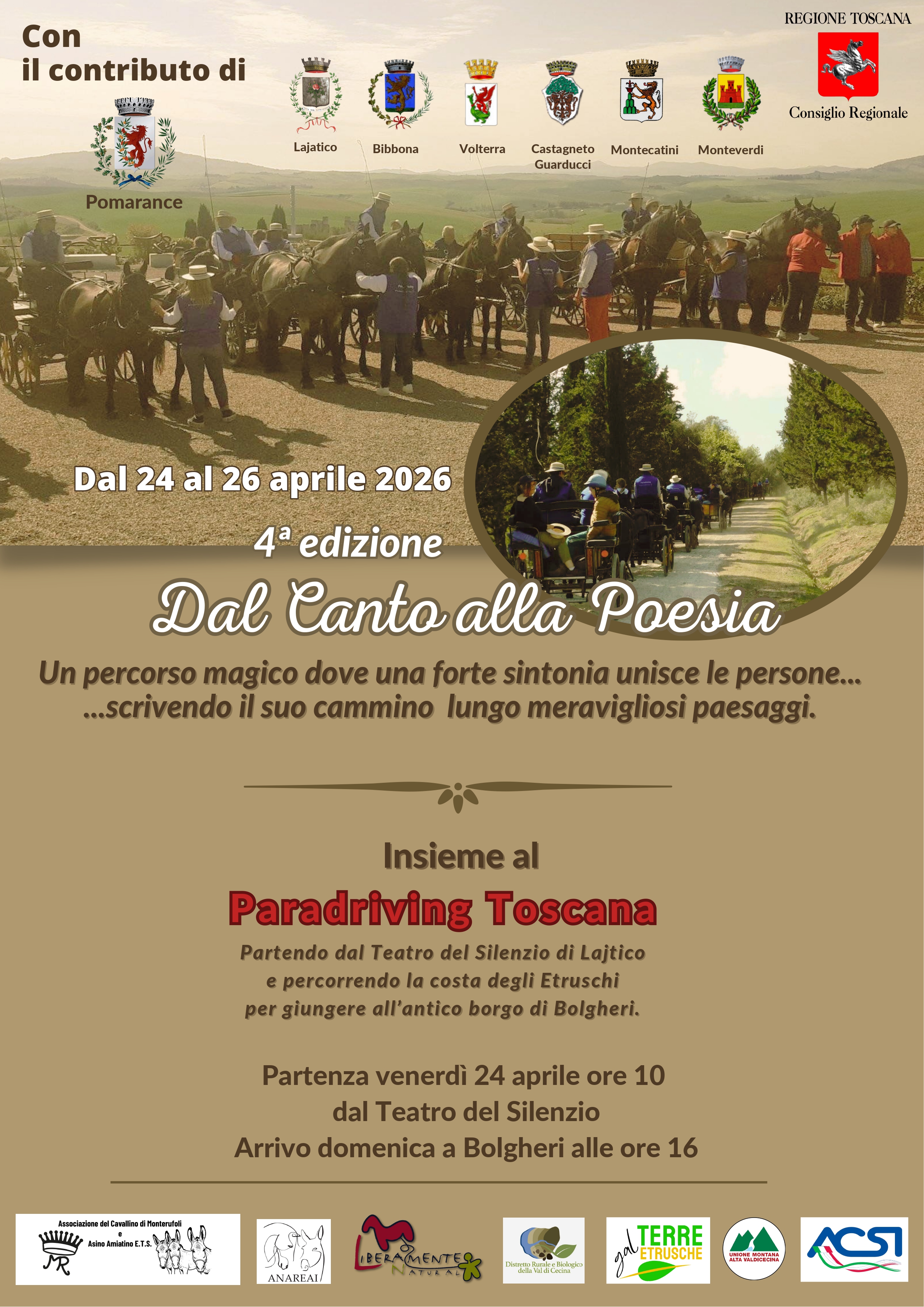 Locandina "Dal canto alla poesia"