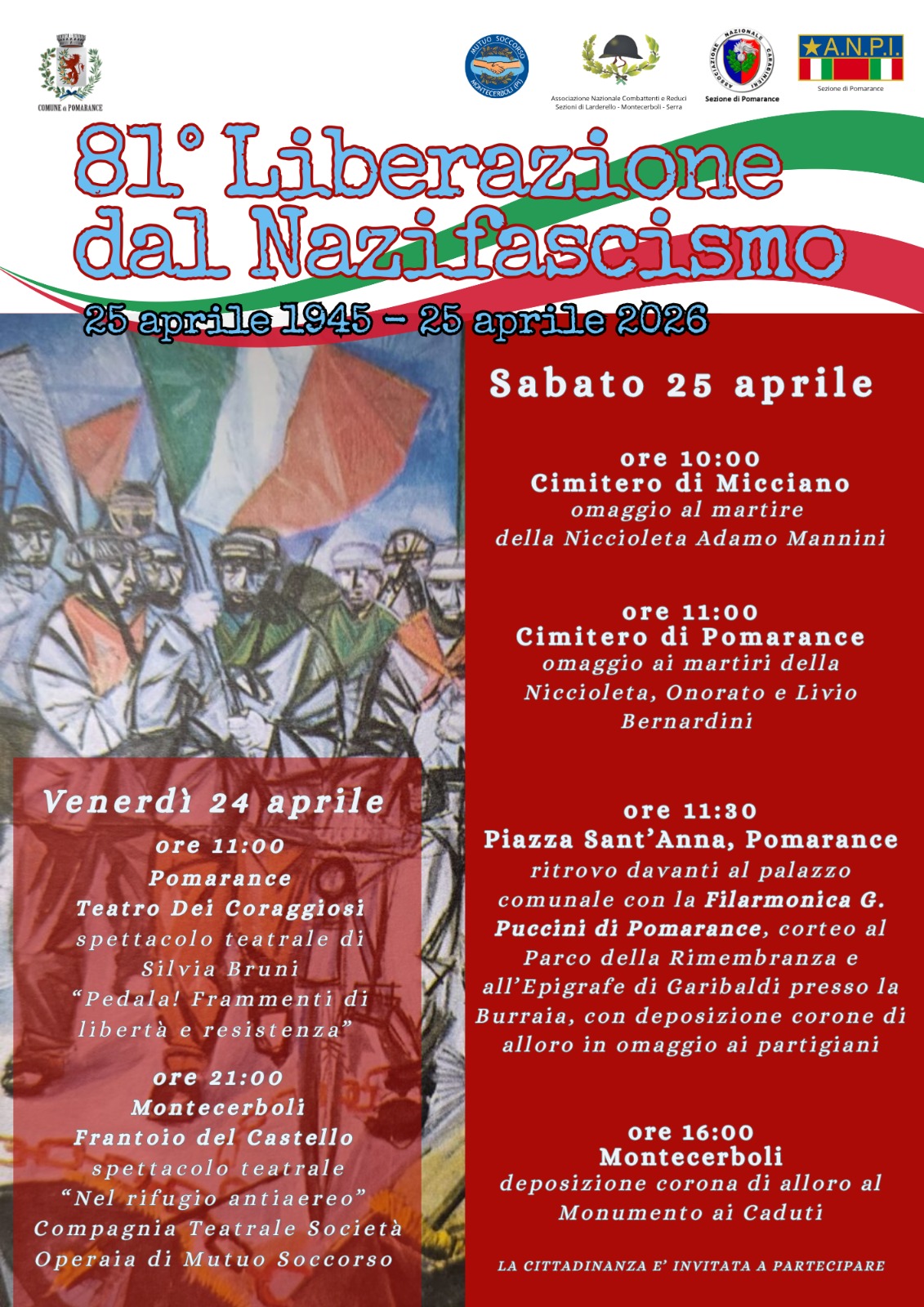 Locandina 25 aprile 2026